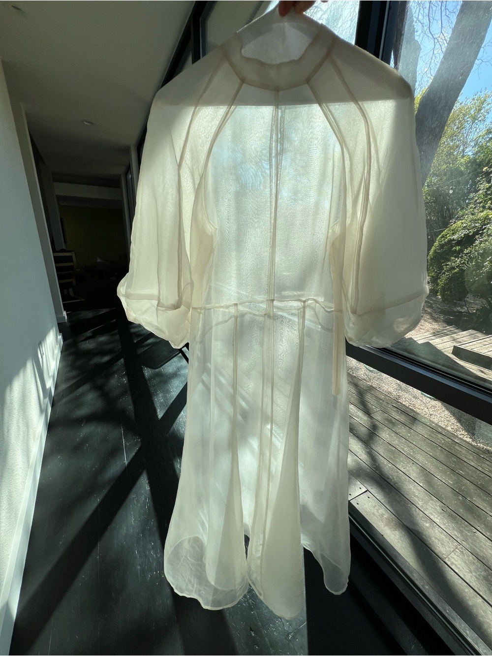 Kamperett Meiere Midi Ivory Organza Dress